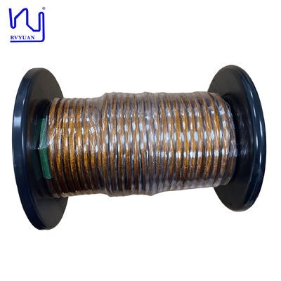 Square litz wire 7.4mm PI taped 0.071x6500 Litz Wire For Transformer